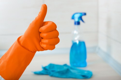 Professional stain treatment on fabric and carpet surfaces