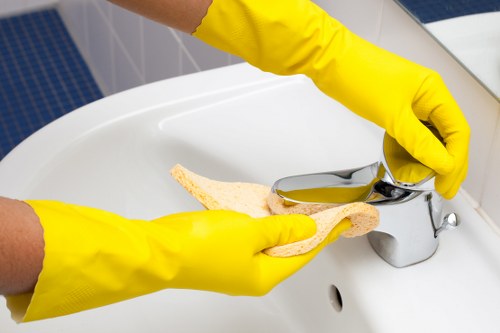 PCI-compliant carpet cleaning checkout security concept